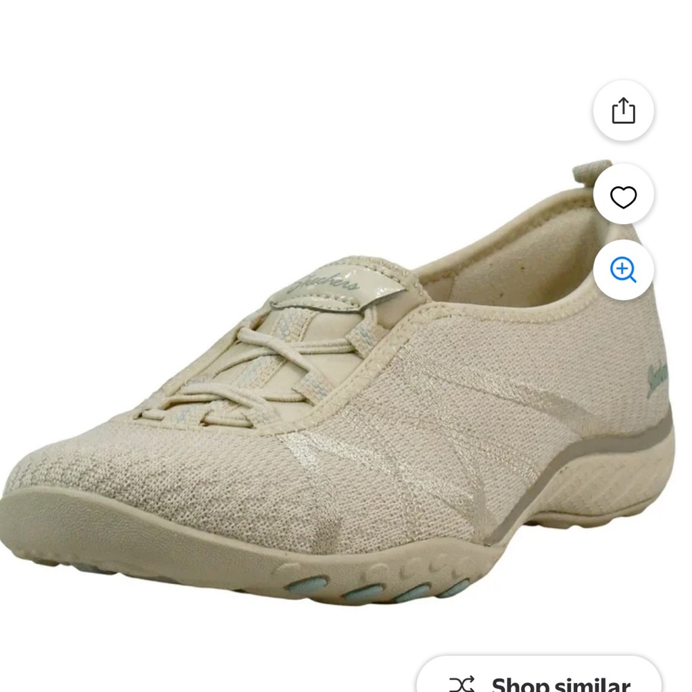 Skechers Women's Breathe Easy-A Look Mary Jane Flats in Beige - Picture 8 of 10
